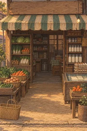 八百屋の店先